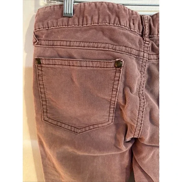 Free People PINK Skinny Corduroy Pants 30 Cotton Blend Retro Spring Lightweight - Picture 6 of 7